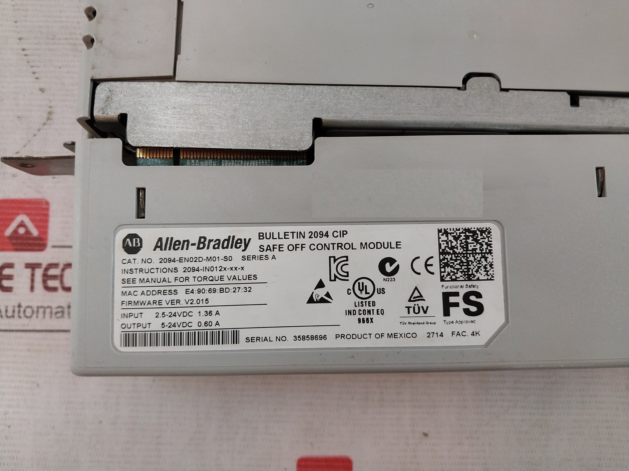 Allen-bradley Kinetix 6500 2094-bc02-m02-m Ser A Modular Multi-axis Servo Drive