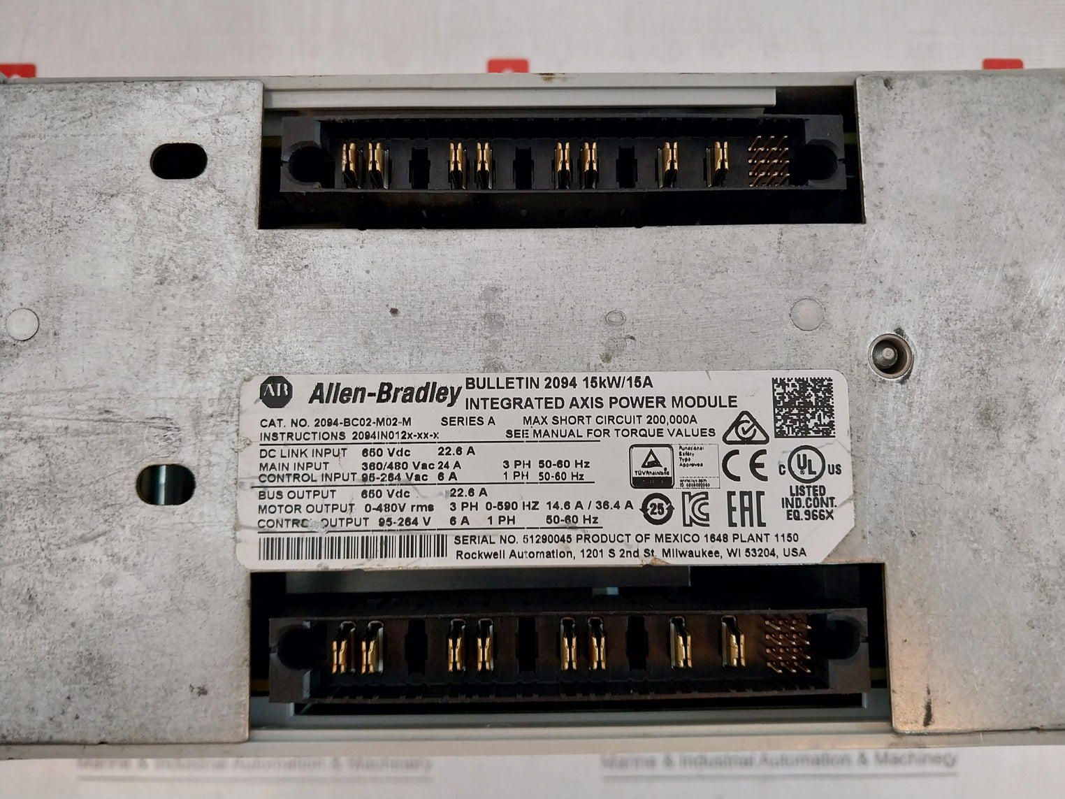 Allen-bradley Kinetix 6500 2094-bc02-m02-m Ser A Modular Multi-axis Servo Drive