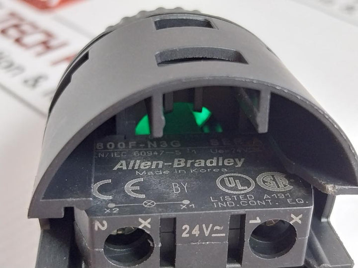 Allen-bradley Led Indicator Pilot Light 24Vac/Dc 800F-n3G 30Mm 800L-30L24G