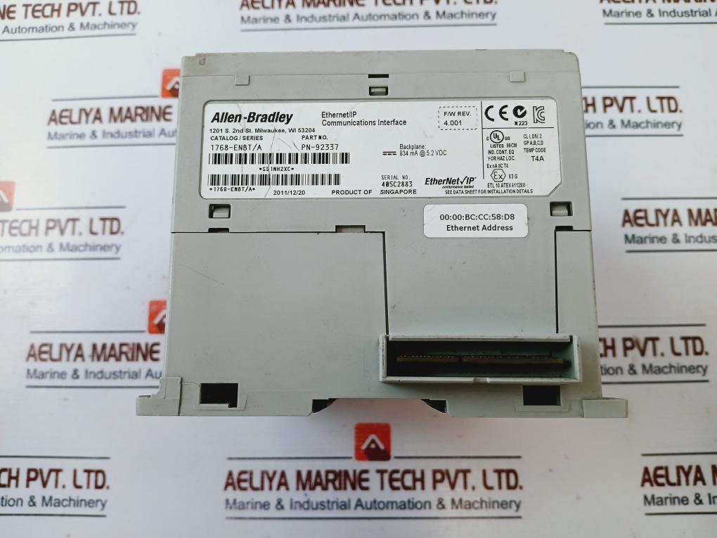 Allen-bradley Pa-3 Power Supply With Pn-92337 1768-enbt Ethernet I/P Communications Interface Module