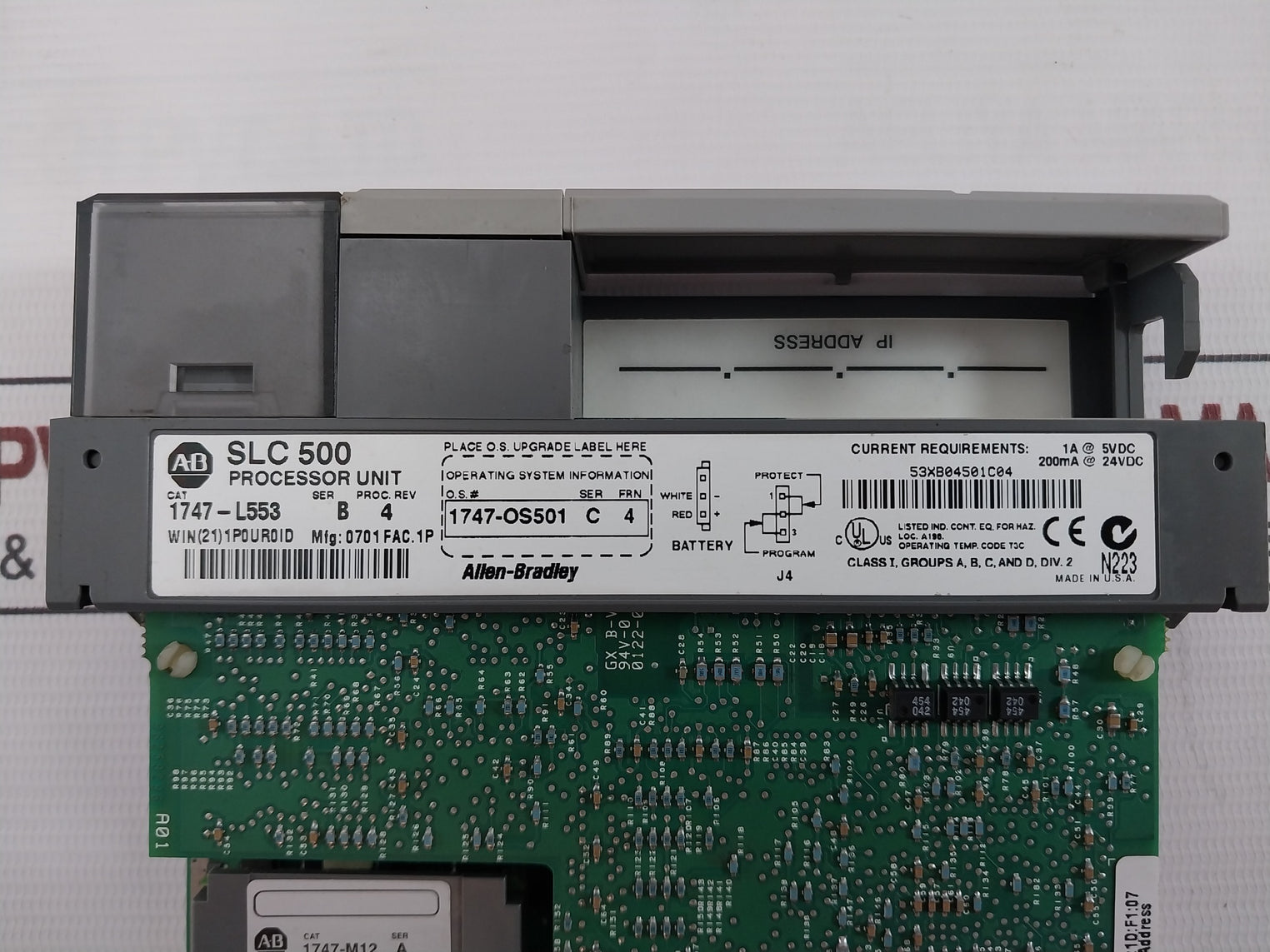 Allen-bradley Slc 500 13-slot Module Rack Controller 1746-a13, 1746-p2,1746-ob32Allen-bradley