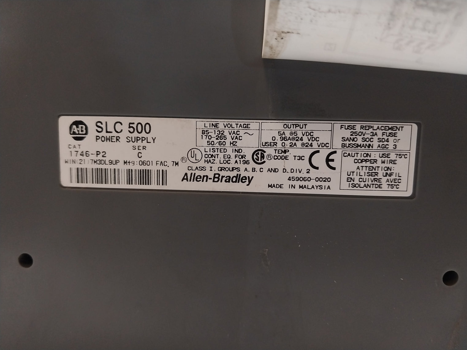 Allen-bradley Slc 500 13-slot Module Rack Controller 1746-a13, 1746-p2,1746-ob32Allen-bradley