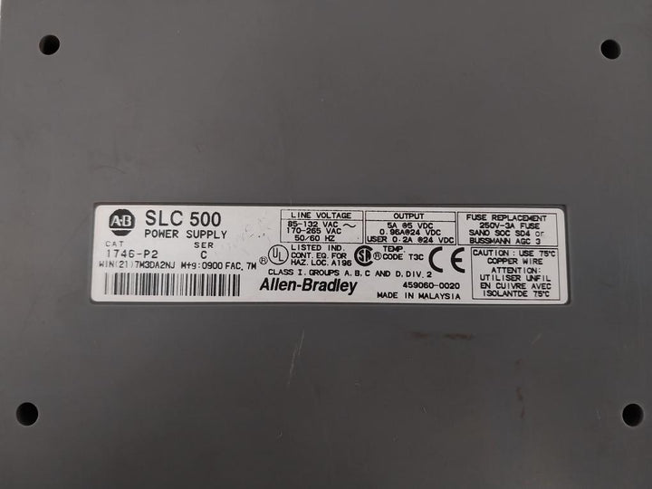 Allen-bradley SLC 500 1746-P2 Power Supply Ser.C 85-132Vac~