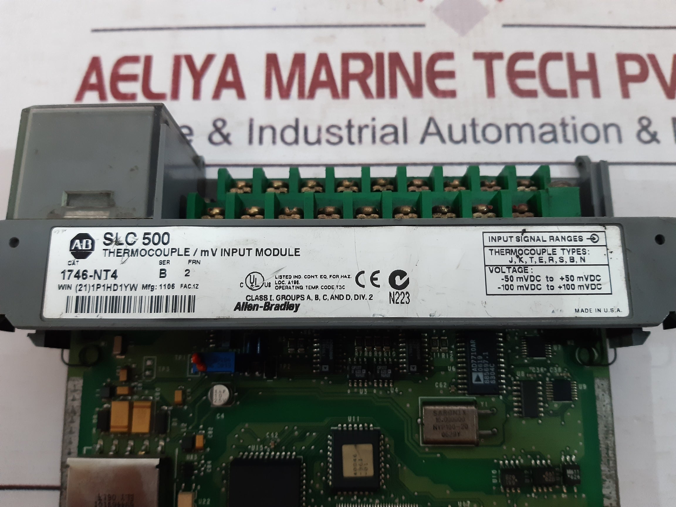 Allen-bradley Slc 500 Mv Input Module 1746-nt4 Cti 175