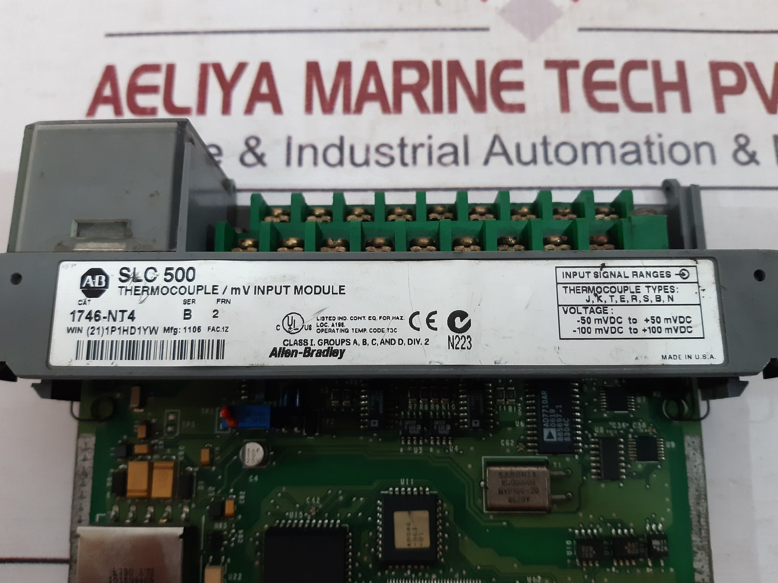 Allen-bradley Slc 500 Mv Input Module 1746-nt4 Cti 175