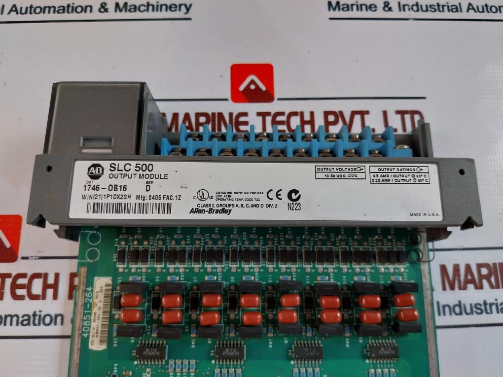 Allen-bradley Slc500 Output Module 1746-0B16 Ser: D