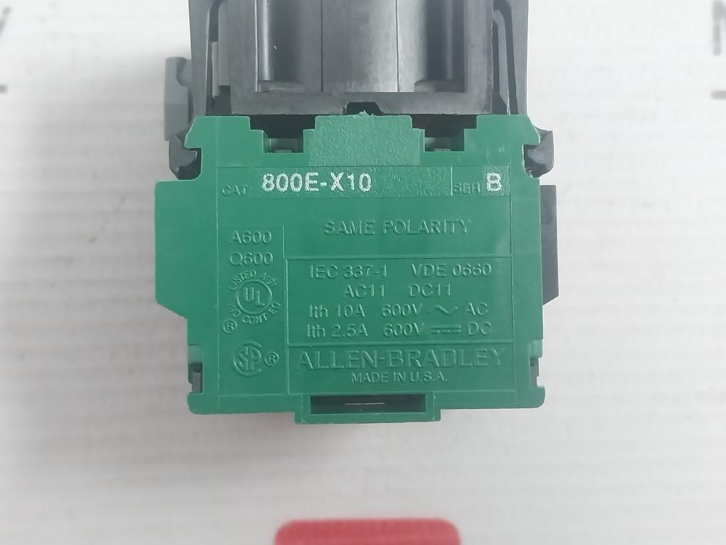 Allen-bradley Switch Assembly 800E-x01 10A 600V~Ac