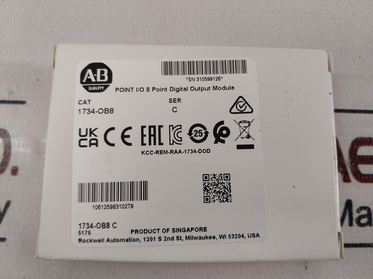 Allen-bradley 1734-ob8 Point I/O 8 Point Digital Output Module 24Vdc 1A/24Va