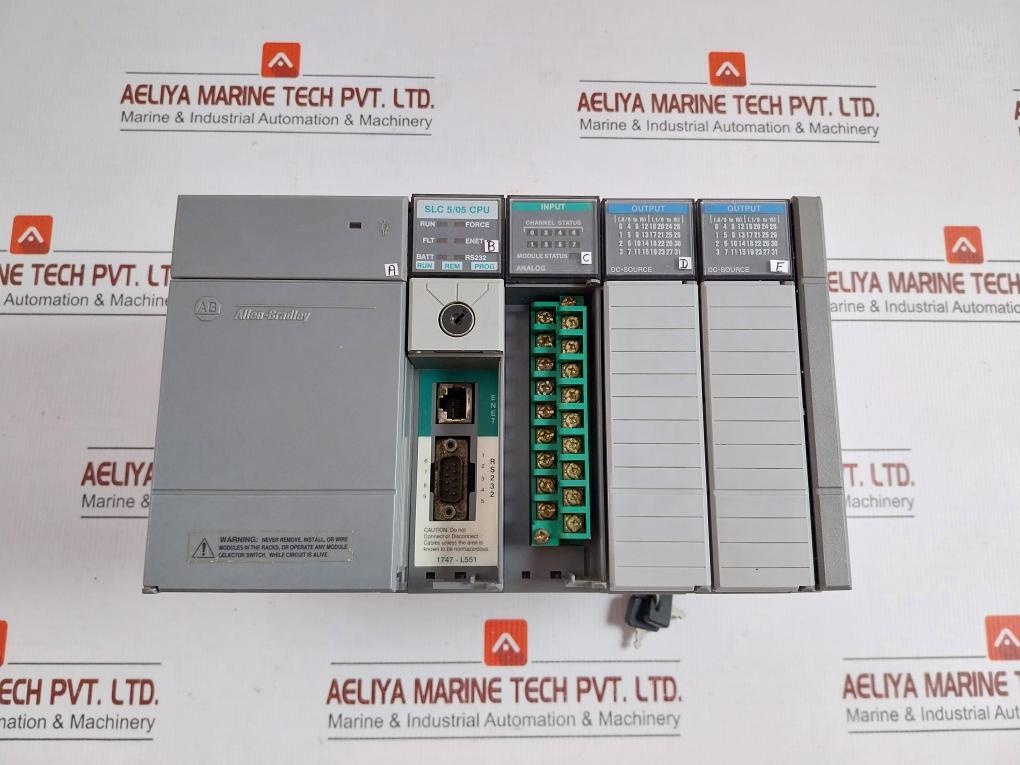 Allen-bradley W/ 1746-p2 Ser C Power Supply 4-slot Rack 1746-a4