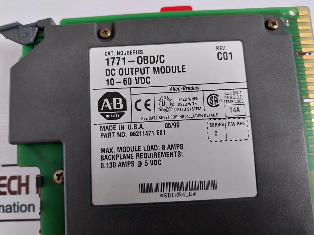 Allen Bradley 1771-A4B B 16 Slot Remote Input Output Chassis Module Rev K03