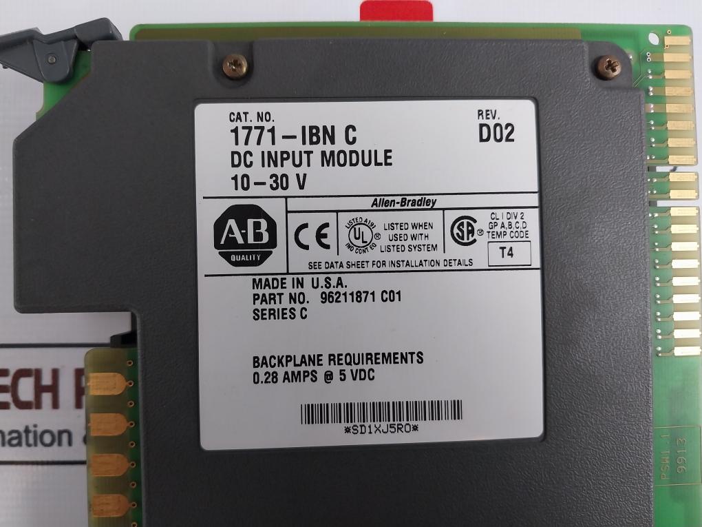 Allen Bradley 1771-A4B B 16 Slot Remote Input Output Chassis Module Rev K03