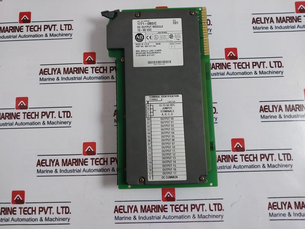 Allen Bradley 1771-A4B B 16 Slot Remote Input Output Chassis Module Rev K03