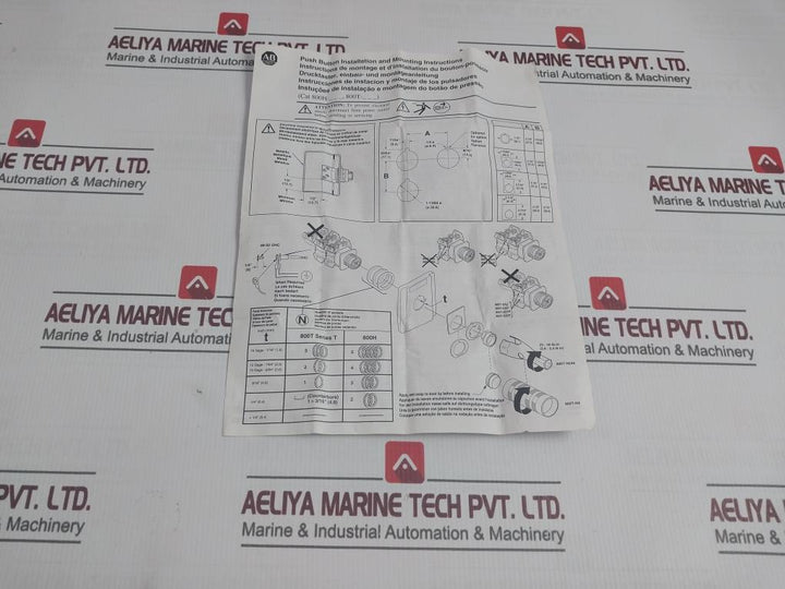 Allen-bradley 800T-a2A2 Push Button Flush Head Black