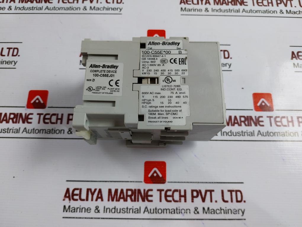 Allen Bradley 100-c55e*00 Main Poles Contactor Iec/en 60947-5-1 Ac-1 690v 10a