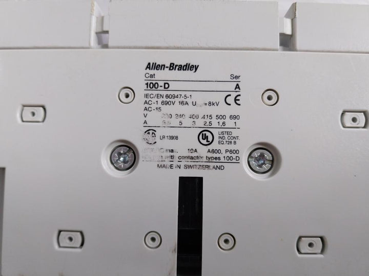 Allen Bradley Power Contactor 50/60 Hz 600Vac Part No: 100-d140 Ei