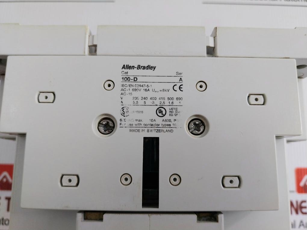 Allen Bradley Power Contactor 50/60 Hz 600Vac Part No: 100-d140 Ei