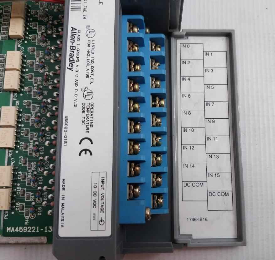 Allen Bradley 1746-ib16 Input Module Series C 3201 10-30 Vdc