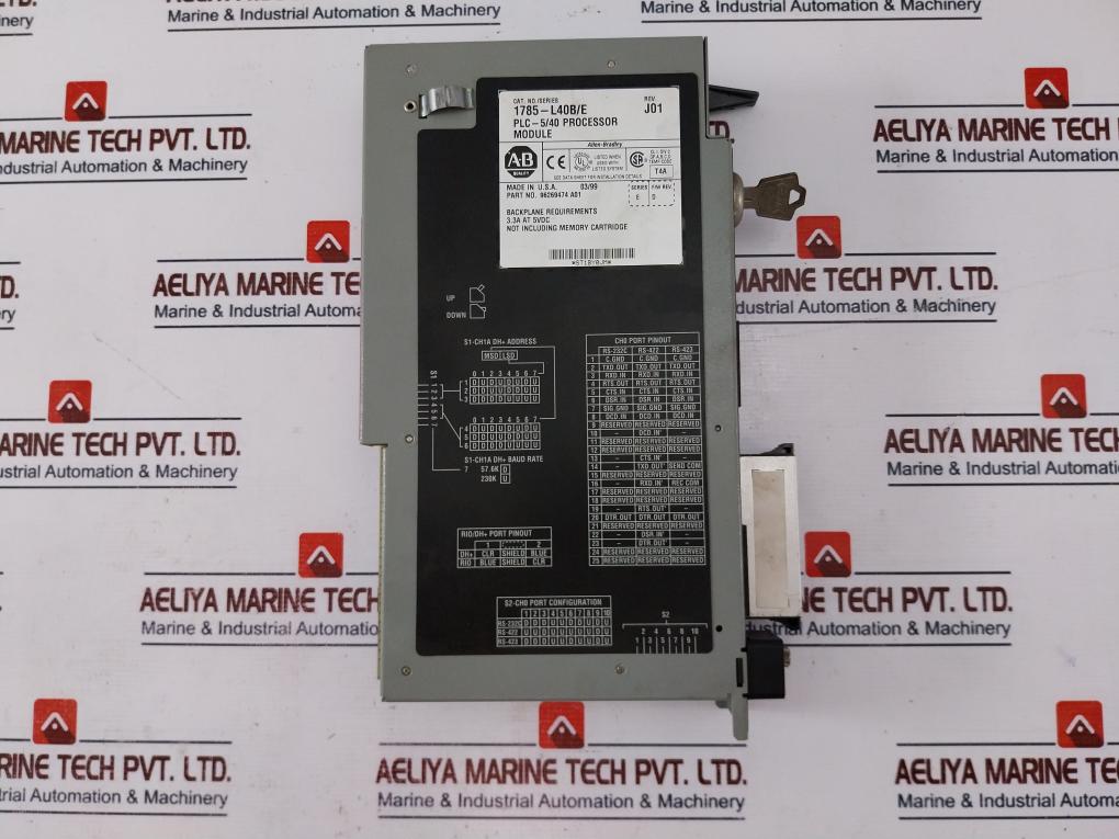 Allen Bradley 1771-a1B B, 1771-p4S, Plc-5/40 + Prosoft Comm Interface Module