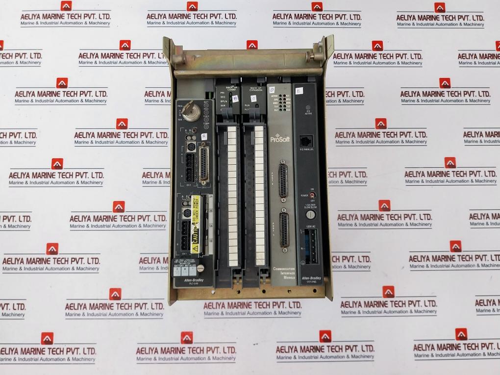 Allen Bradley 1771-a1B B, 1771-p4S, Plc-5/40 + Prosoft Comm Interface Module