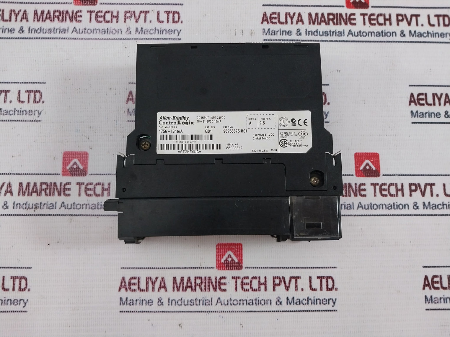 Allen Bradley Controllogix 1756-ib16 Series A Dc Input Module 16Pt 24Vdc Rev G01