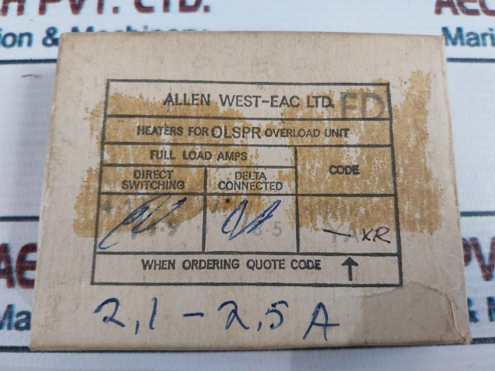 Pack Of 3 Allen West Olrhxr Overload Relay Heater Pack 24.006.0054