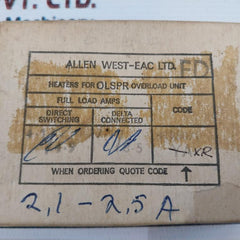 Pack of 3 Allen West OLRHXR Overload Relay Heater Pack 24.006.0054