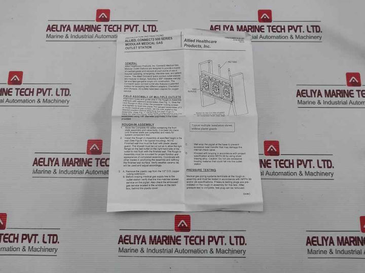 Allied Modular Gas Outlet Station 64-02-5001-p Connect2 500 Series 100 Psig
