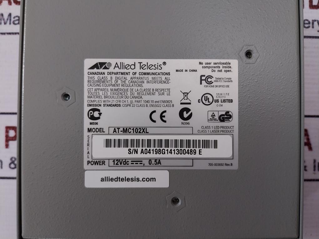 Allied Telesis At-mc102xl Fast Ethernet Media Converter Set