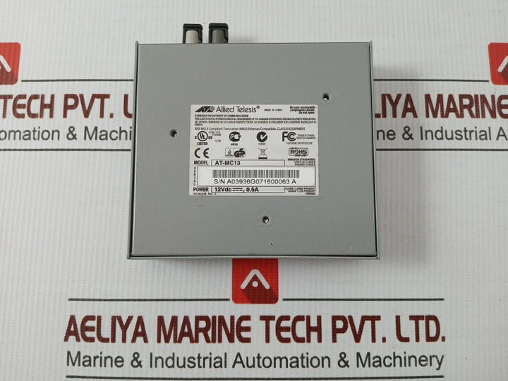 Allied Telesis Ethernet Media Converter At-mc13 12Vdc-0.5A