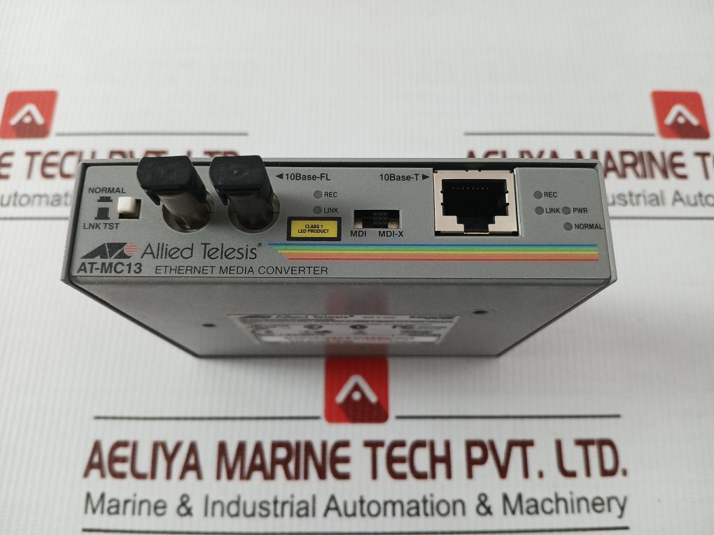 Allied Telesis Ethernet Media Converter At-mc13 12Vdc-0.5A