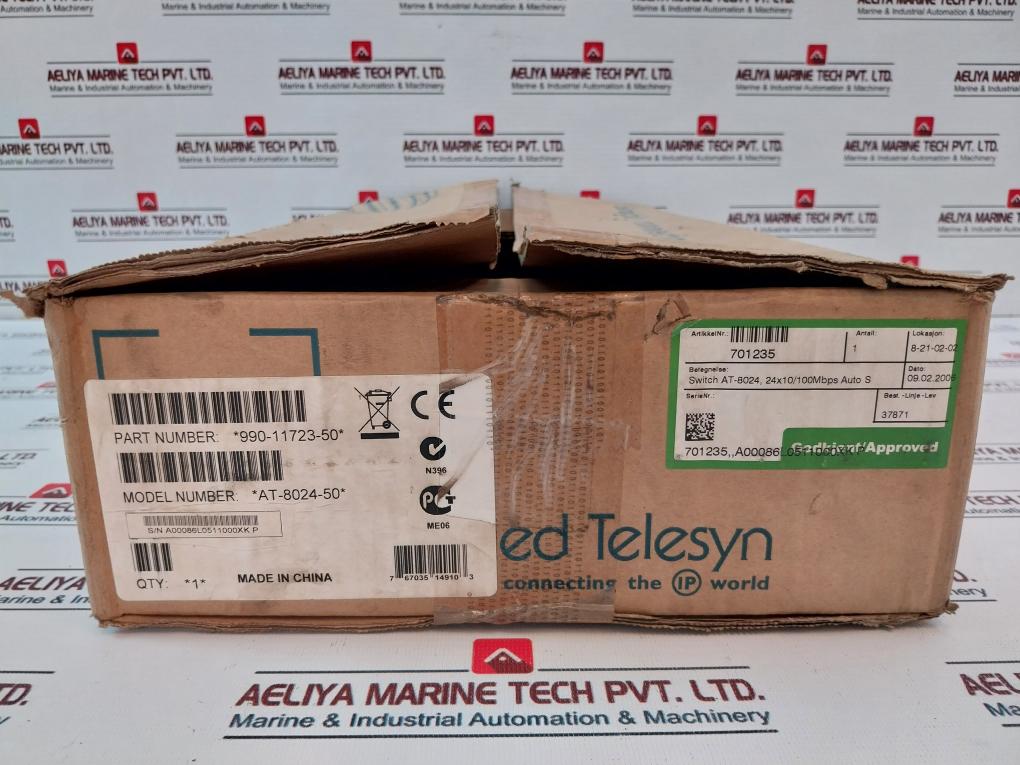 Allied Telesyn At-8024 Fast Ethernet Switch Set 100-240Vac~ 50/60Hz 2A