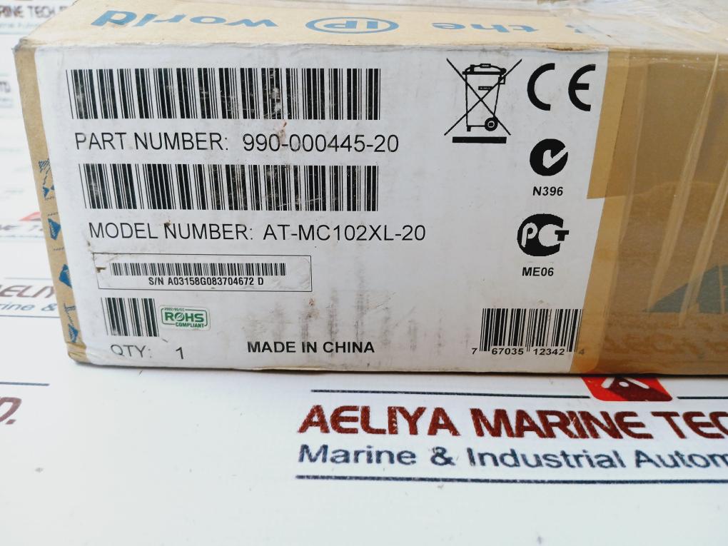 Allied Telesyn At-mc102Xl Ethernet Media Converter Set Hksd-96073-a, 12Vdc, 0.5A