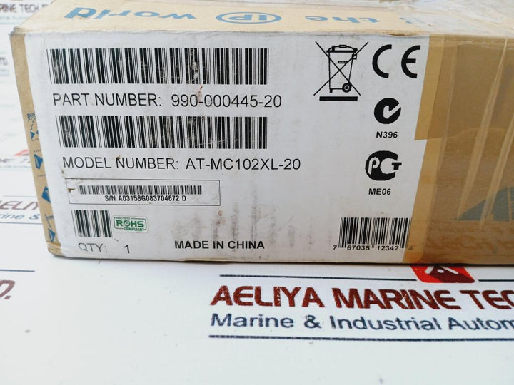 Allied Telesyn At-mc102Xl Ethernet Media Converter Set Hksd-96073-a, 12Vdc, 0.5A