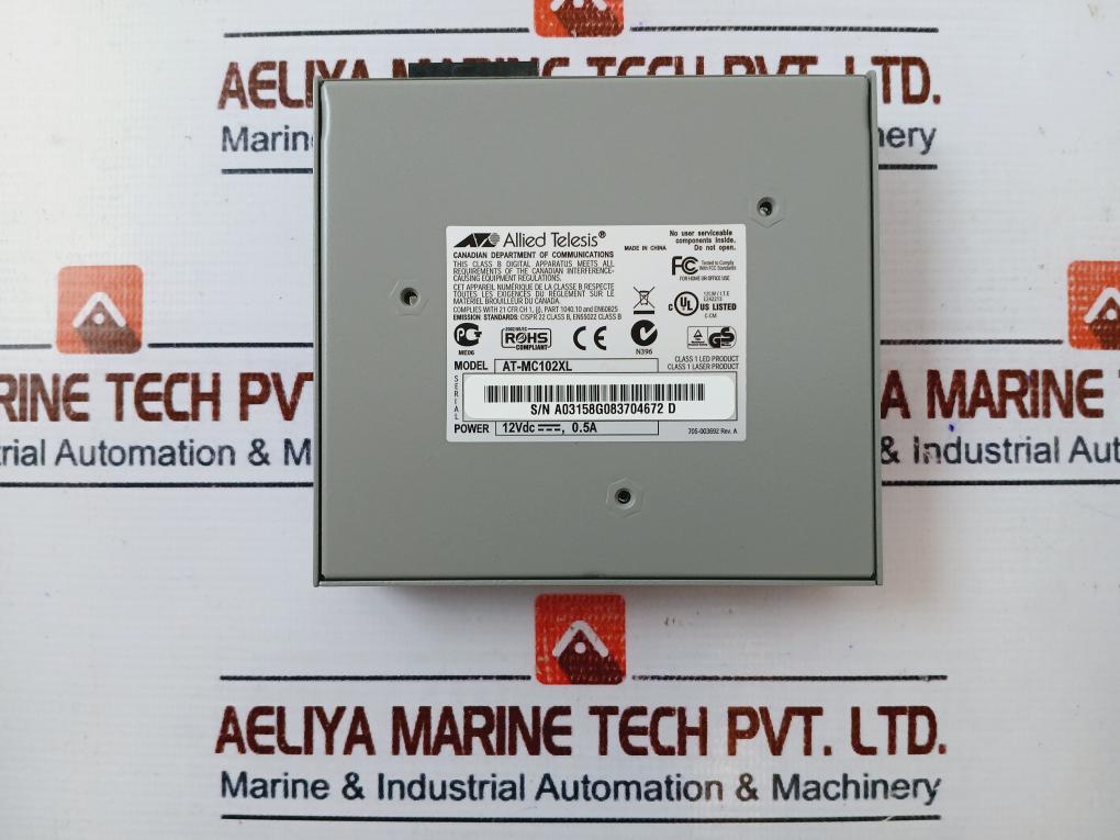Allied Telesyn At-mc102Xl Ethernet Media Converter Set Hksd-96073-a, 12Vdc, 0.5A