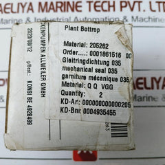 Allweiler 219352 Mechanical Seal Sludge Transfer Pu