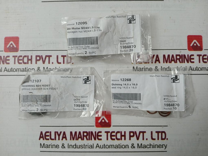 Allweiler 24875 Repair Kit - Seals Circlips Washers Rings