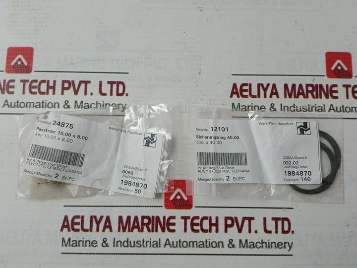 Allweiler 24875 Repair Kit - Seals Circlips Washers Rings
