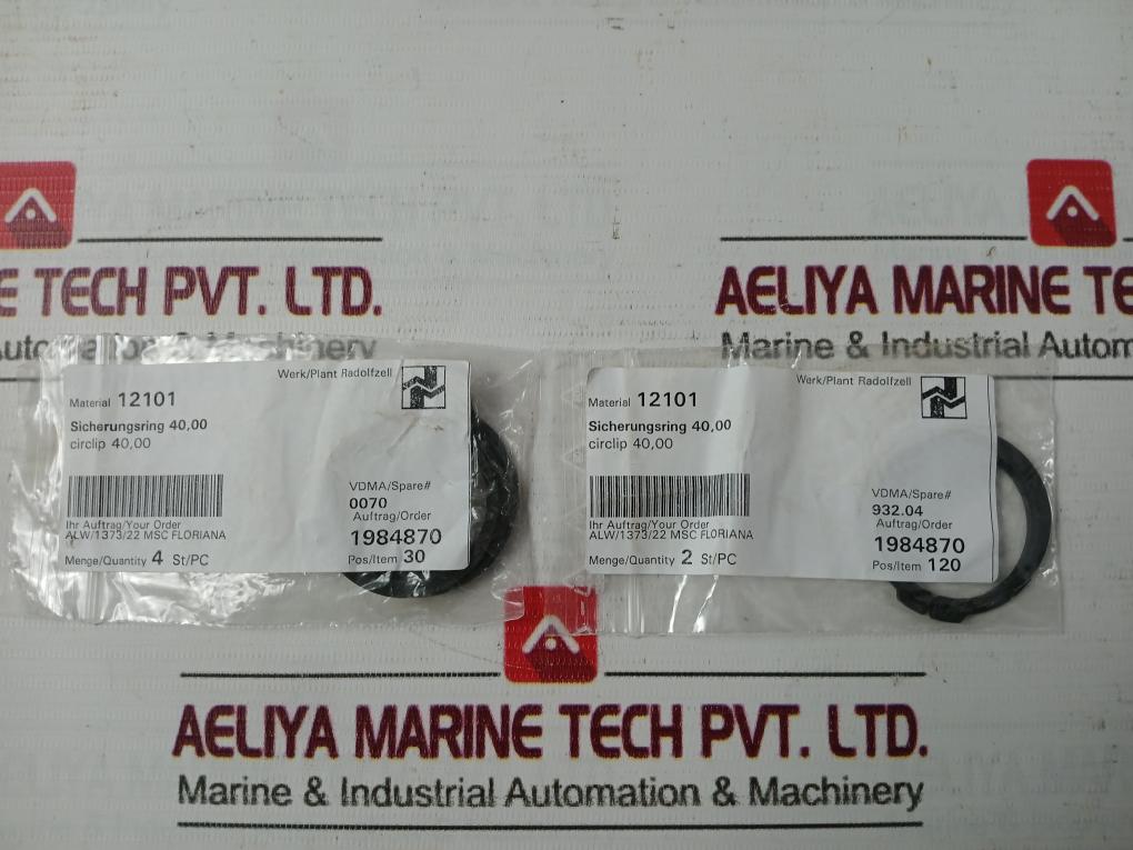 Allweiler 24875 Repair Kit - Seals Circlips Washers Rings