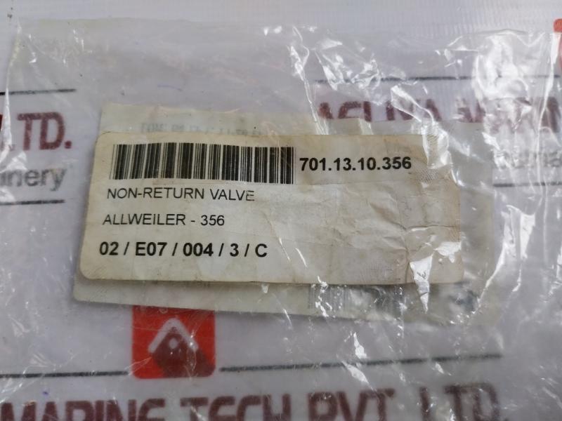 Allweiler 32435 Non-return Valve Set Obtl.bg R3/4”