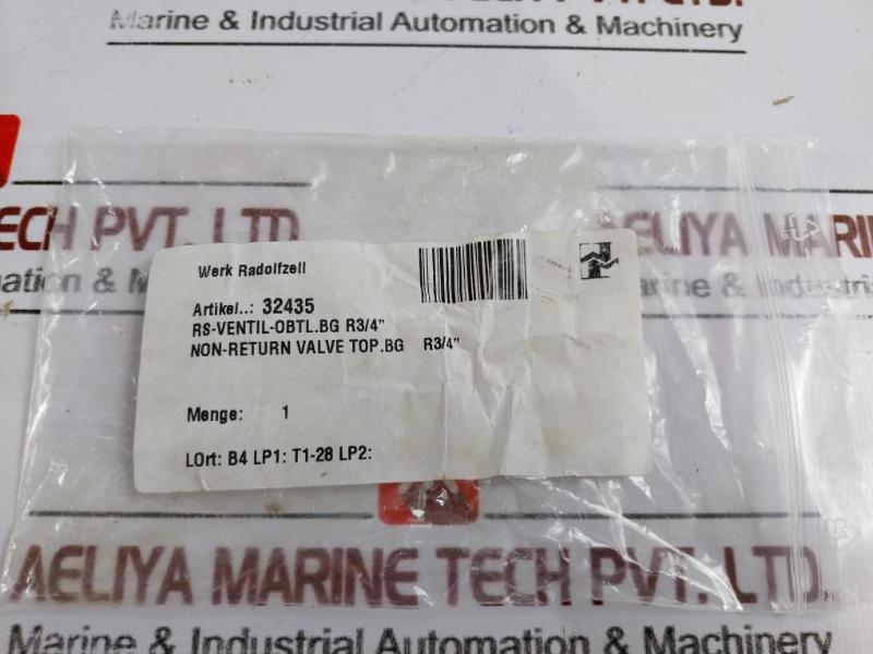Allweiler 32435 Non-return Valve Set Obtl.bg R3/4”