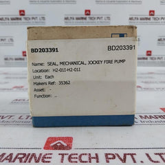 Allweiler 35362 Jockey Fire Pump Mechanical Seal