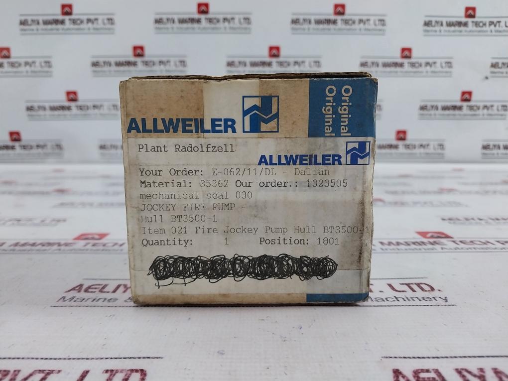 Allweiler 35362 Jockey Fire Pump Mechanical Seal