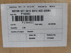 Allweiler Ace 038N3 G012 Rotor Set 901190483