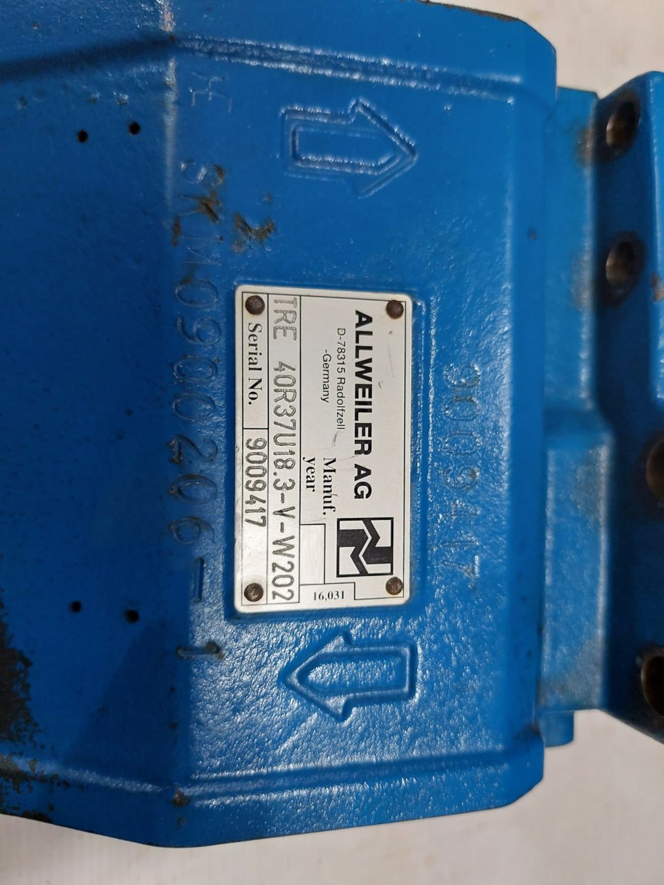 Allweiler Tre 40R37U18.3-v-w202 Pump 220-240/380-420V 50Hz 2.2Kw