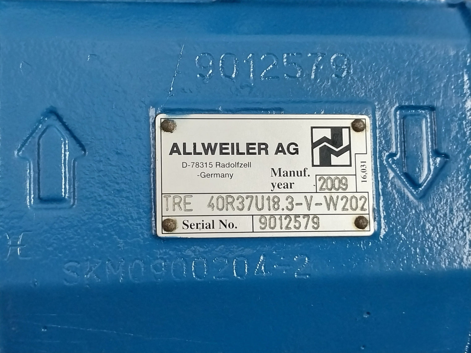 Allweiler Tre 40R37U18.3-v-w202 Pump Motor A600 Q300