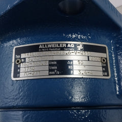 Allweiler Trilub140R46U8.6-v-w115 Screw Pump 3.4-4 Kw 10 Bar