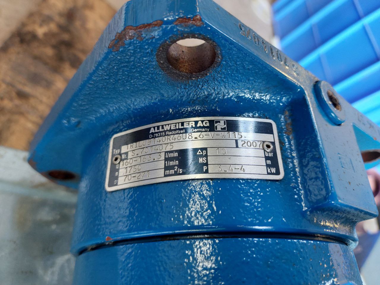 Allweiler Trilub140R46U8.6-v-w115 Screw Pump 3.4-4 Kw 10 Bar