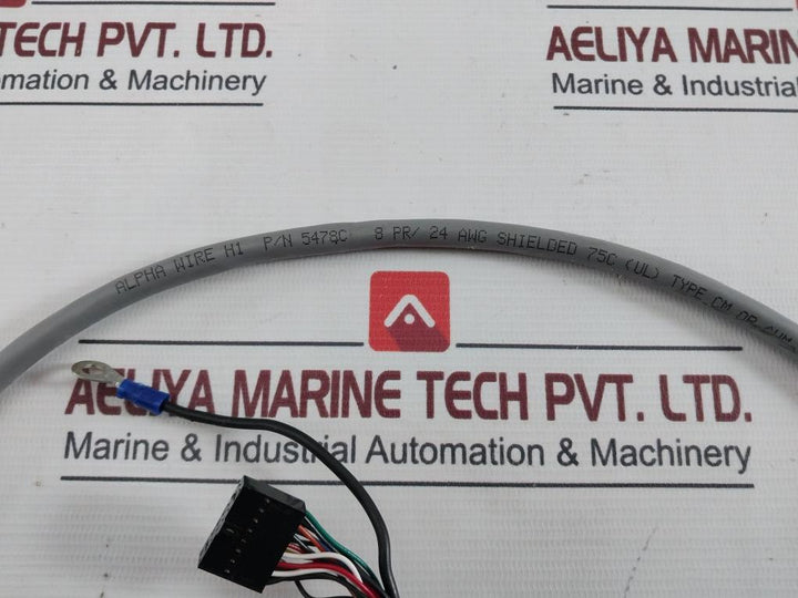 Alpha Wire 5478C 8 Pair Multi-conductor Shielded Cable 24 Awg 1M