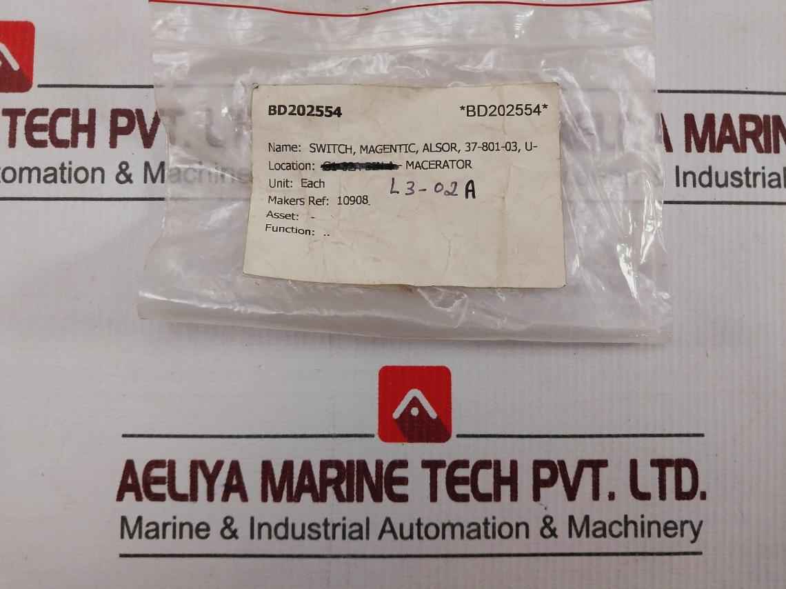 Alsor Electronics Als-910 Magnetic Switch 37-801-03 100 Vdc 0.1A 10W
