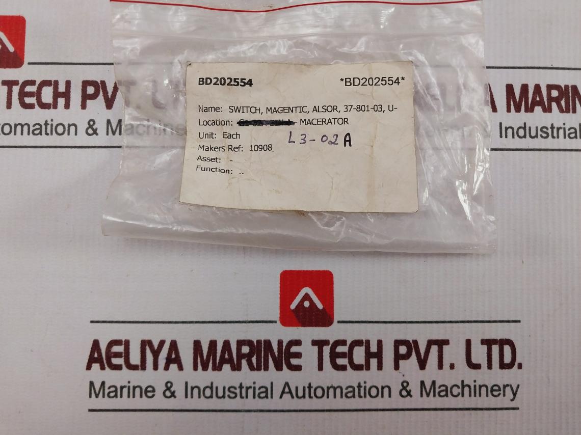 Alsor Electronics Als-910 Magnetic Switch 37-801-03 100 Vdc 0.1A 10W